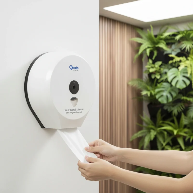 Hộp đựng giấy vệ sinh cuộn lớn trong nhà vệ sinh