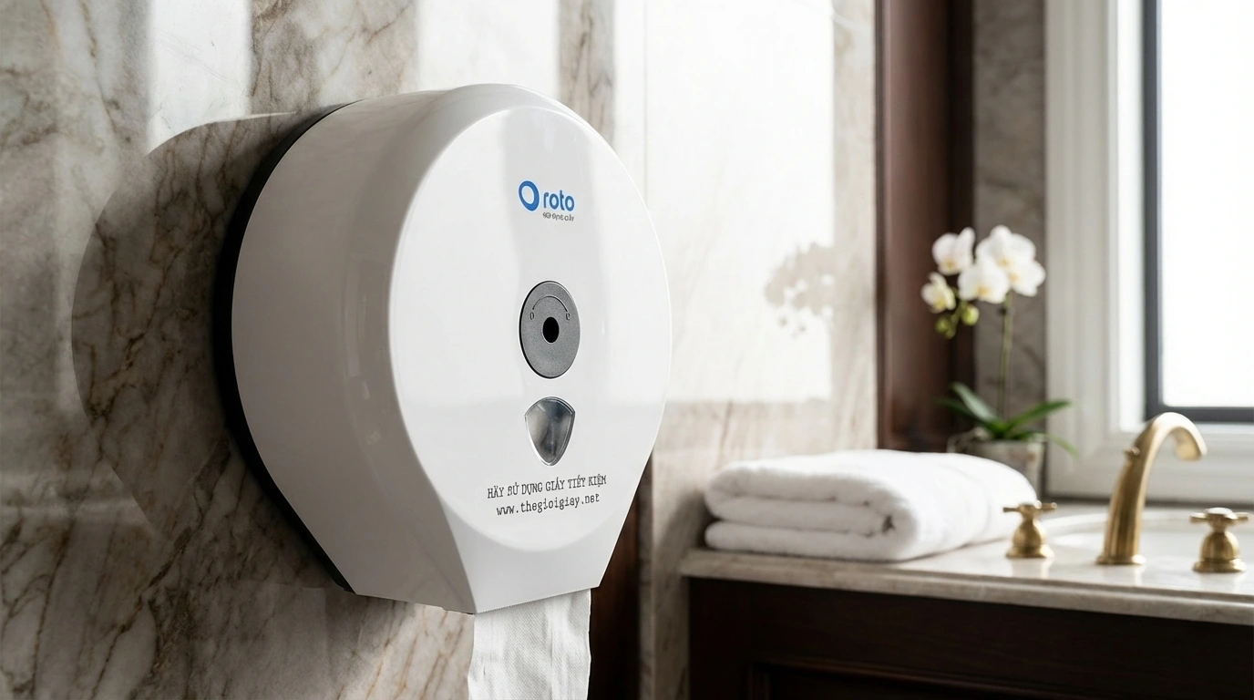 Hộp đựng giấy Roto treo trong nhà vệ sinh